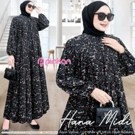 BAJU WANITA BEST SELLER VIRAL DRESS GAMIS Hana MIDI dres