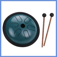 5.5 Inches Mini Steel Tongue Drum 6 Notes Handpan Drum Steel Pocket Drum Percussion Instrument with 