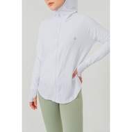 Cool-Tech UV Protection Hooded Jacket Thumbholes Yoga Sports Exercise Jogging Hiking Women Baju Suka