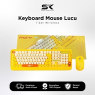 Cute Cartoon Character Keyboard Mouse Wireless Dongle