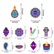 New Diwali Theme Indian Deepavali Party Decoration Supplies Hanging Charm Spiral Hanging Card Set