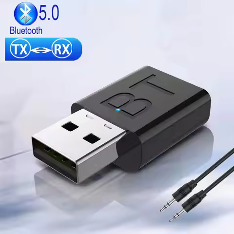 USB Bluetooth BT 5.0 Transmitter Receiver Stereo Bluetooth RCA USB 3.5mm AUX For TV PC Headphones Ho
