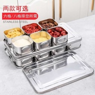 Stainless Steel Commercial Multi-Grid Seasoning Box 8-Grid Seasoning Box 6-Grid Seasoning Box Stall 
