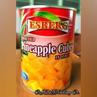 (HALAL) ESBERG Pineapple Cube In Syrup 565g 特选凤梨方块