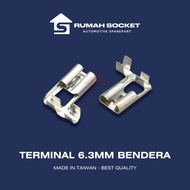 TERMINAL 6.3 MM COIL HORNSkun FLAG TIN PLATED TAIWAN