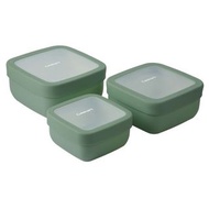 Cuisinart  一套三件環保食物保鮮盒 （BPA Free） 3-piece Square Nesting Bowl