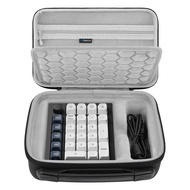 เคสพกพาแป้นพิมพ์ตัวเลข GEEKRIA ใช้ได้กับ Keychron Q0 Max/ Q0 Plus กระเป๋าใส่ตัวเลขแบบพกพาได้ (สีเทาเ