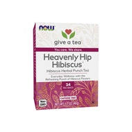 NOW Foods Heavenly Hip Hibiscus™ Hibiscus Herbal Punch Tea, Caffeine Free, 24 Tea Bags