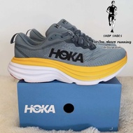 รองเท้าวิ่ง Hoka Bondi 8 รองเท้าวิ่งถนนสายซัพพอร์ต หนานุ่ม ถ่ายจากงานแท้💯% มีอุปกรณ์พร้อมกล่อง