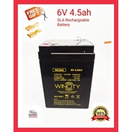 WSS 6v 4.5ah Rechargeable Autogate UPS Toys Rechargeable Sealed Lead Acid Battery