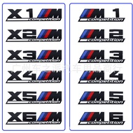 Suitable for BMW/X3M Logo Modified M3M4M5X1X4X5X6 Thunder Version M Logo Black Car Logo Sports Tail 