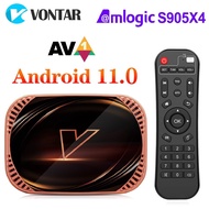 VONTAR X4 Amlogic S905X4 Smart TV Box Android 11 4GB 128G 32GB 64GB Wifi  BT AV1 Media Player TVBOX 