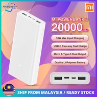 Xiaomi Mi Powerbank 3 18W Two Way 20000mAh Powerbank