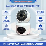 YOOSEE Outdoor Wifi Camera, 2 Eyes 2 Screens 8MPX, 360 Rotation, 2-Way Talk, Infrared Night Vision, 