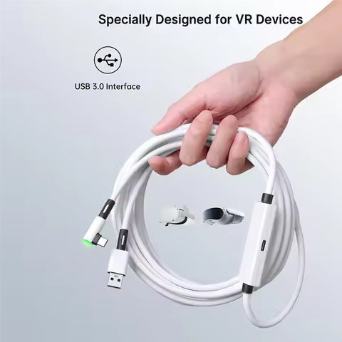 ABSQ-VR Link Cable Fast Charge VR Link Cable Type A To C Cable For Oculus Quest 3S 3 2/PICO Neo 3/PI