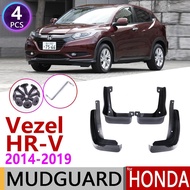 แผ่นบังโคลนรถสำหรับ Honda HR-V Vezel 2014 ~ 2019 HRV V V V บังโคลนพนังกระเด็นยางบังโคลนอุปกรณ์2015 2016 2017 2018