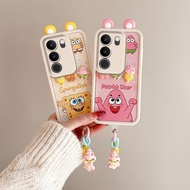 Casing Vivo V29 Casing Vivo V29 Pro Casing Compatible with Leather Pattern Cute 3D Ears Soft Phone C