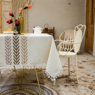 ผ้าปูโต๊ะกันน้ำปัก123456ผ้าปูโต๊ะสี่เหลี่ยมผืนผ้าผ้าปูโต๊ะหลายที่นั่ง