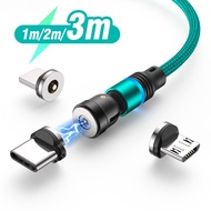 LinJn Magnetic Charging Cable Magnet Charger Micro USB Type C Cord 540 Degree Rotate