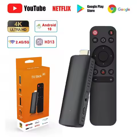 H313 TV Stick HDR Set Top OS 4K 1080P WiFi 6 2.4/5.8G Android 10 Smart TV Sticks For Google YouTube 