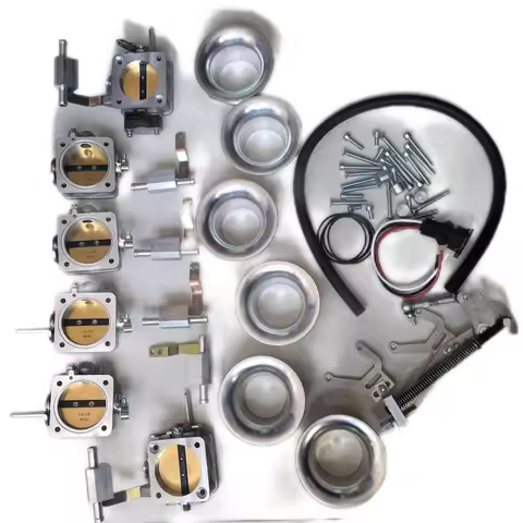 Six FAJS TZ7S OBX THROTTLE BODY 40/42/45/48/50 mm with Tps air Horn Linkage Height Is 30MM,Please No