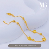 Merlin Goldsmith 22K 916 Gold Little Puffed Star Bracelet