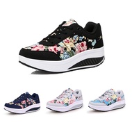 HM1 Women's Floral Printed Casual Wedges - High Platform