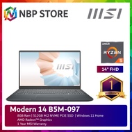 MSI Modern 14 B5M-097 14'' FHD Laptop Carbon Gray ( Ryzen 5 5500U, 8GB, 512GB SSD, ATI, W11 )