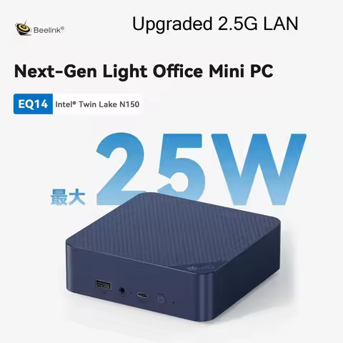 Beelink EQ14 Twin Lake N150 Mini PC DDR4 3200MHz WiFi6 BT5.2 M.2 SSD 2.5G LAN Desktop Gaming Compute