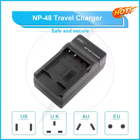 NP-48 FNP48 NP 48 Li-ion Battery Travel Charger for Fuji Digital Cameras FinePix XQ1 XQ2