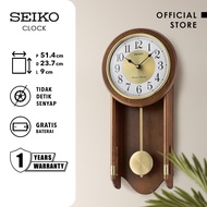 Jam Dinding Seiko Clock QXH073B 23.7cm Gold White Dial Chiming Wal Ori