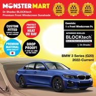 Dr Shadez BLOCKtech Custom Car Front Windscreen Foldable Sunshade for BMW 3 Series G20