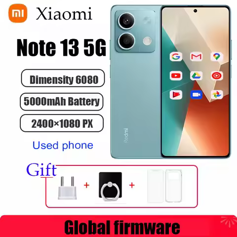 Global firmware Xiaomi Redmi Note 13 5G Smartphone 128GB 256GB ROM Dimensity 6080 6.67'' AMOLED Scre