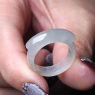 冰種翡翠馬鞍戒指戒圈 | 國際14圍 | 天然緬甸玉翡翠A貨 | 送禮