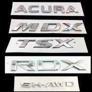 Car Rear Letter Emblem Sticker Auto Body Trunk Badge Decal for Acura Integra MDX TL TSX RSX RDX NSX 