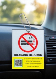 No Smoking Sticker or Plate  for Grab / E-Hailing (8x10cm) | Mandatory by Government | Compliant wit