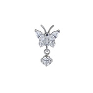 Cute drop butterfly earrings (Titanium F136)