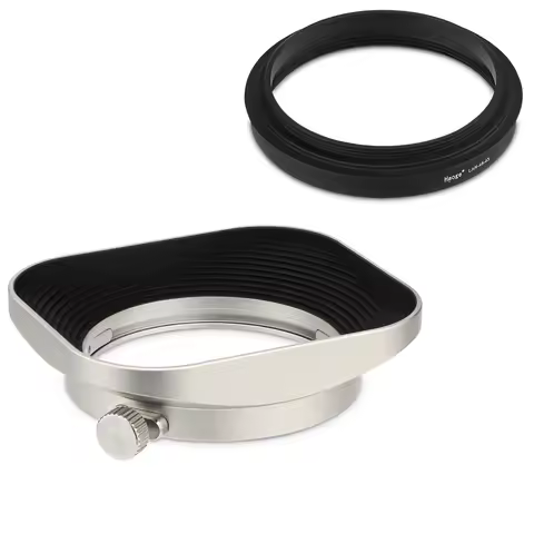 Haoge 39/43/46/49/52mm Square Metal Lens Hood for Fujifilm Leica Canon Nikon Sony Olympus Panasonic 