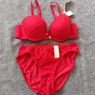 36D 80D Red Bra Set Push up Bra