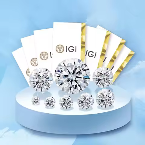 Mishang Jewelry With GIA IGI Certificate Round Lab Grown Diamond 0.3ct 0.5ct 0.8ct 1ct 1.5ct 2ct 3ct
