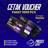 Voucher Printing 500 PCS Coupon/s Made of Art Paper Custom Voucher Printing/s
