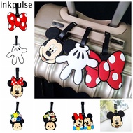 INKPULSE​ Cartoon Luggage Tag, Boarding Pass PVC Airplane Suitcase Tag, Fasion Mickey Information Ca