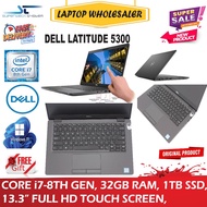 DELL LATITUDE 5300 | 7280 (CORE i7-8TH GEN | i5-8th Gen, 16GB RAM, 1TB SSD, 13.3" FHD TOUCH  SCREEN,