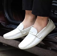 Sepatu Pria Warna Putih Kasual Keren Terbaru Santai Casual Buat Gaya Semi Formal Kulit Cibaduyut Ban