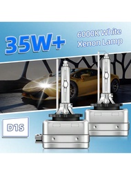 ROADSUN 2ชิ้น หลอดไฟหน้ารถ D1S D2S D3S D4S HID ซีนอน, สีขาวเย็น 6000K, แสงสว่าง 150% ระยะทาง, 20,000