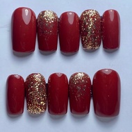 SPARKLE RED Press on Nails Fake Nails/ False Nail/ Wedding Nails