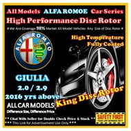 ALFA ROMEO GIULIA 2.9 Quadrifoglio Disc Rotor Drilled Slotted / Pemutar Cakera Berprestasi Tinggi