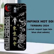 CC21 Flexible rubber softcase/ for infinix hot 50i 2024 Calligraphy Motif latest infinix hot 50i/cas