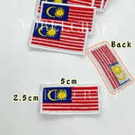 [5cm X2.5cm] 1PC LENCANA MALAYSIA BAJU SEKOLAH SULAM/MALAYSIA FLAG EMBROIDERY BADGE /BAJU SEKOLAH MA