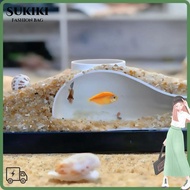 SUKIKII Aquarium Underground Tunnel Cave, Fish Tank Decoration Curve Aquarium Decoration Tunnel Cave